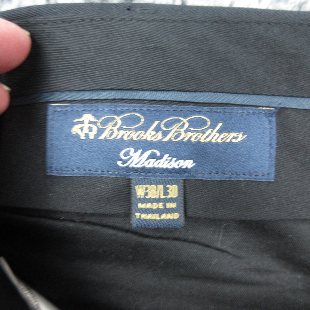 Brooks Brothers Pants Mens 38x30 Dark Blue Wool Cuffed Madison 36x26* - Picture 9 of 16